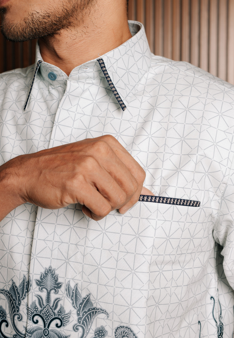 Hadinata Embroidery Batik Kemeja Pendek Mavendra Madira-4